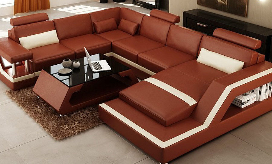 Selvatore -U- Leather Lounge Set